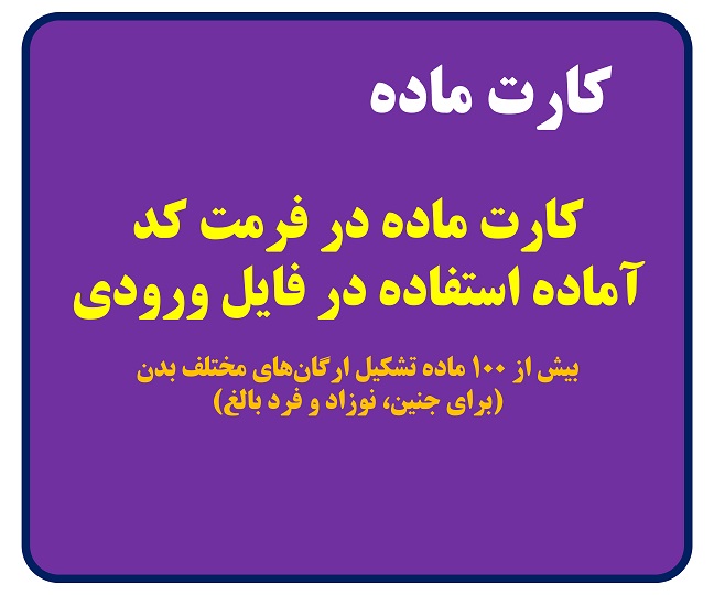 کارت ماده ارگانهای محتلف بدن (آماده در فرمت MCNP)